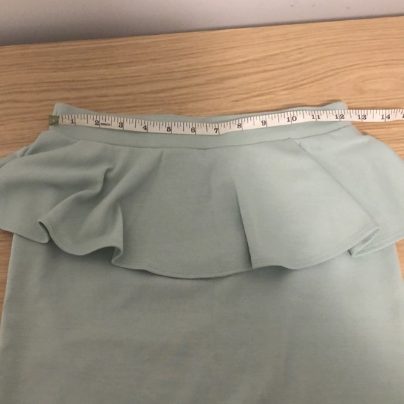 Forever 21 Mint/Light Blue Peplum Skirt Size S - Picture 5 of 5
